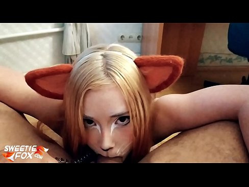 ❤️ キツネがチンポを飲み込み、口の中にザーメンを出す ハードポルノ ❌️❤
